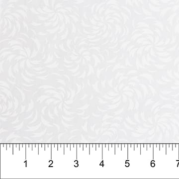 Cotton Fabric, 44" Banyan Classics in Starburst Swirl White on White by Banyan Batiks