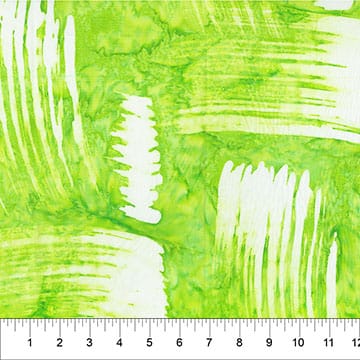 Cotton Fabric, 44" Paint Box in Arc Lime Light by Banyan Batiks