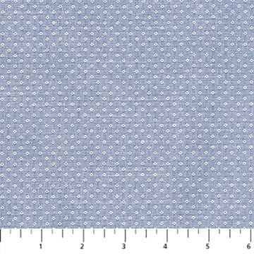 Cotton Fabric, 44" Ripple & Thread in Diamonds Denim by FIGO