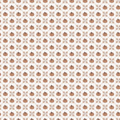 Cotton Fabric, 44" Pumpkins and Paws Collection in White Pumpkin Trellis by Camelot Fabrics