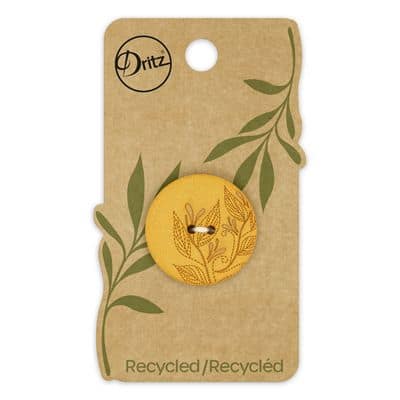 Buttons, Round 28mm In Mustard, Recycled Hemp, 1 Pack by Dritz