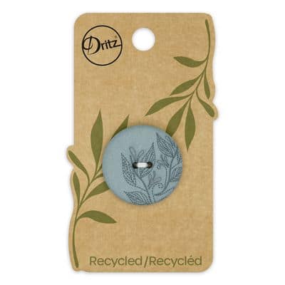 Buttons, Round 28mm In Turquoise, Recycled Hemp, 1 Pack by Dritz