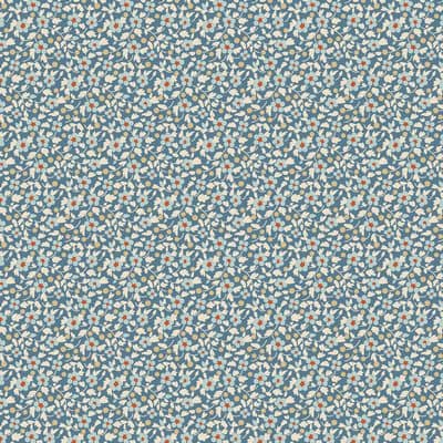 Cotton Fabric, 44" Wide in Brie Blue by Tilda
