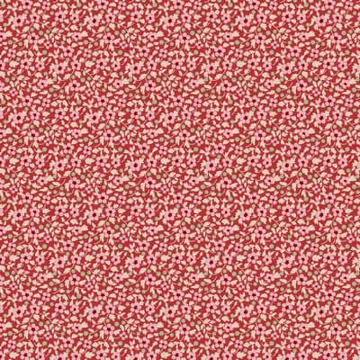 Cotton Fabric, 44" Wide in Brie Red by Tilda