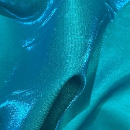 Polyester Fabric, 60″ Wide Shimmer Shantung in Peacock/Teal by EESCO