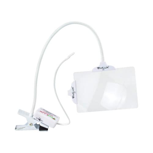 Large Magnifier with Clip and Craft Light by ViviLux