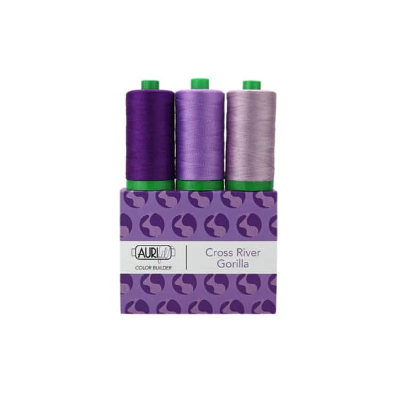 Color Builder 3 Piece Set, 40wt Cotton in Cross River Gorilla by Aurifil - Image 2