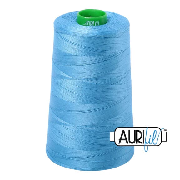 40wt Cotton Thread in 1320 Bright Teal by Aurifil - Image 3