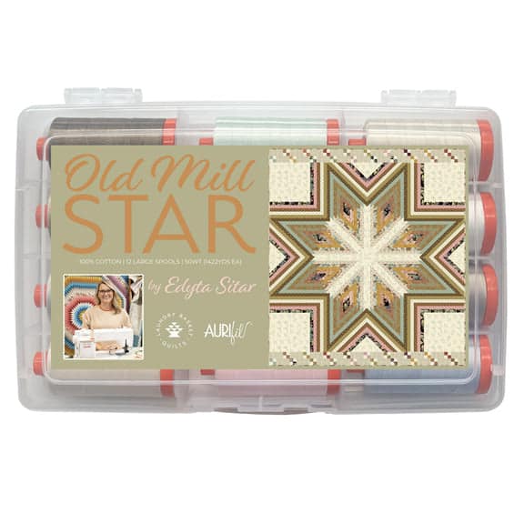 Old Mill Star by Edyta Sitar, 50wt Cotton Thread Set by Aurifil - Image 2