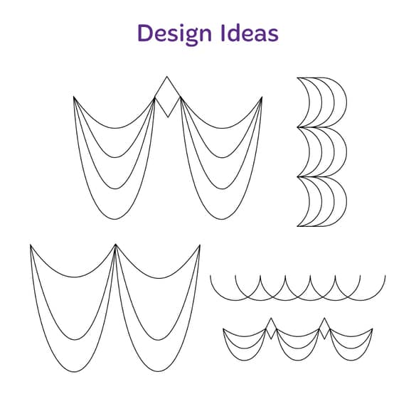 Quilting Template Set, Nesting Swag 4" Piece Set by Janome - Image 2