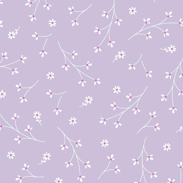 Cotton Flannel Fabric, 43"/44" Wide Kimberbell Basics in Violet Pretty Petals by Maywood Studio