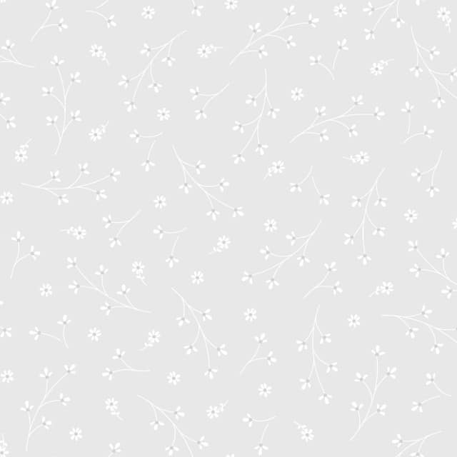 Cotton Fabric, 108″ Wide Kimberbell Basics in Light Grey Pretty Petals by Maywood Studio