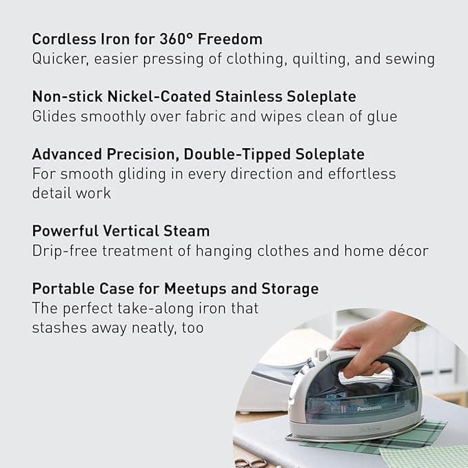 Iron, Stainless Steel Quilting 360 Cordless by Panasonic - Image 6