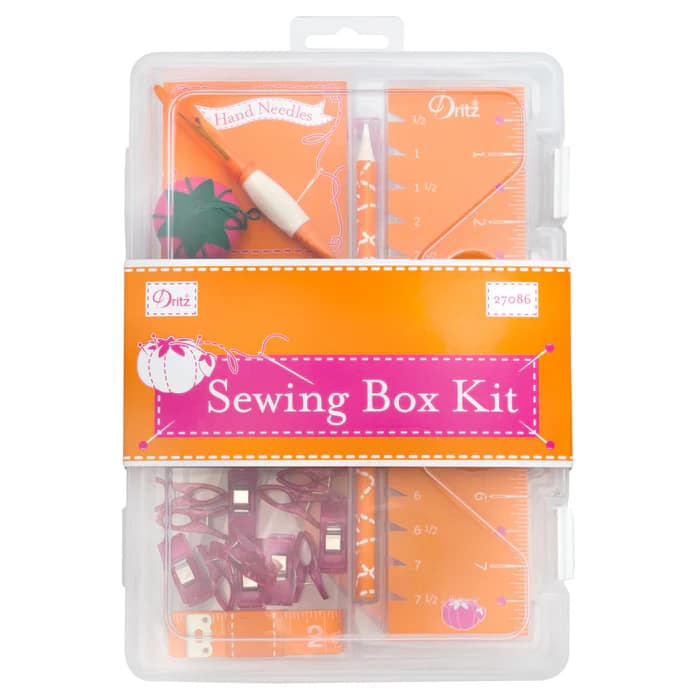 Sewing Box Kit Available in Orange and Blue by Dritz
