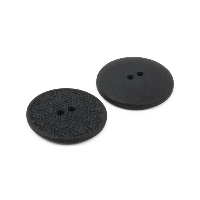 Buttons, Round 20mm In Black, Recycled Hemp, 3 Pack by Dritz - Image 5
