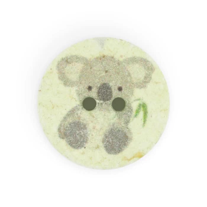 Buttons, Round 18mm In Green, Recycled Cotton, 3 Pack by Dritz - Image 2