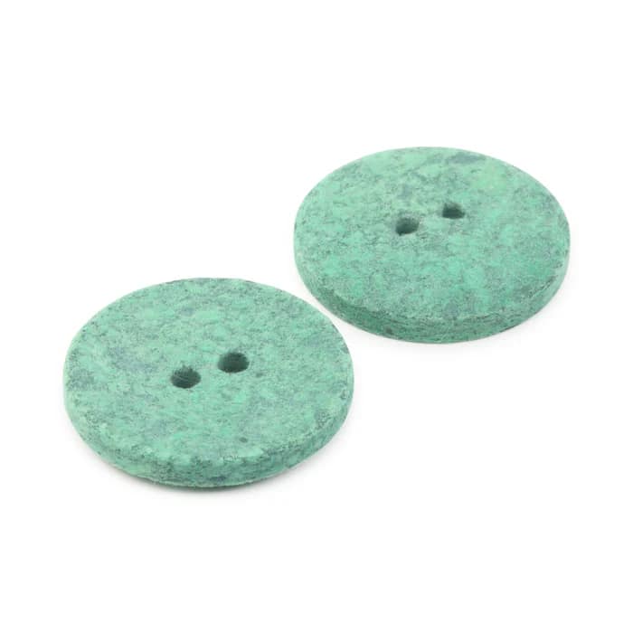 Buttons, Round 23mm In Green, Recycled Cotton, 2 Pack by Dritz - Image 5