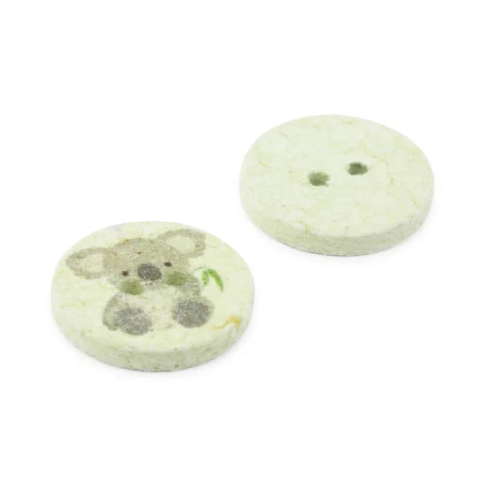 Buttons, Round 18mm In Green, Recycled Cotton, 3 Pack by Dritz - Image 5