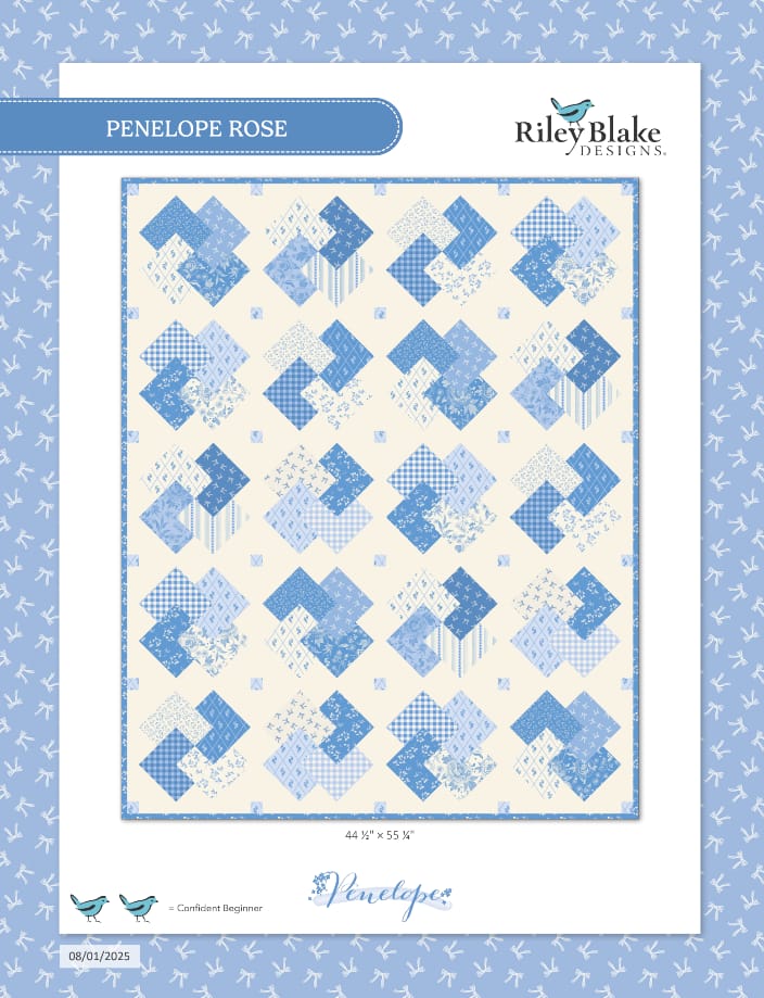 Pattern, Penelope Rose Quilt by Riley Blake Designs (Download)