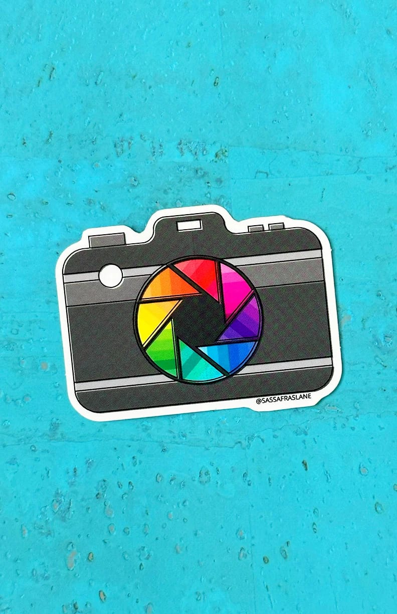 Focus Freeway Camera Sticker By Sassafras Lane Designs