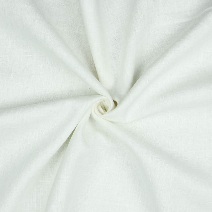 Linen Washed Fabric, 54/55" Wide in White by Verhees