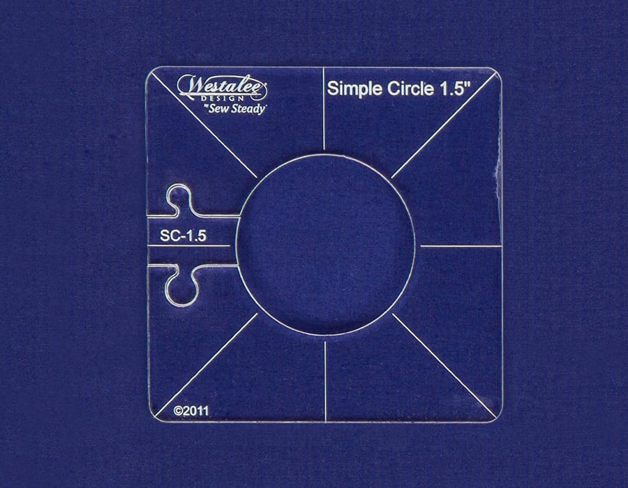Quilting Template Set, Simple Circle 4 Piece Set By Westalee Design - Image 2