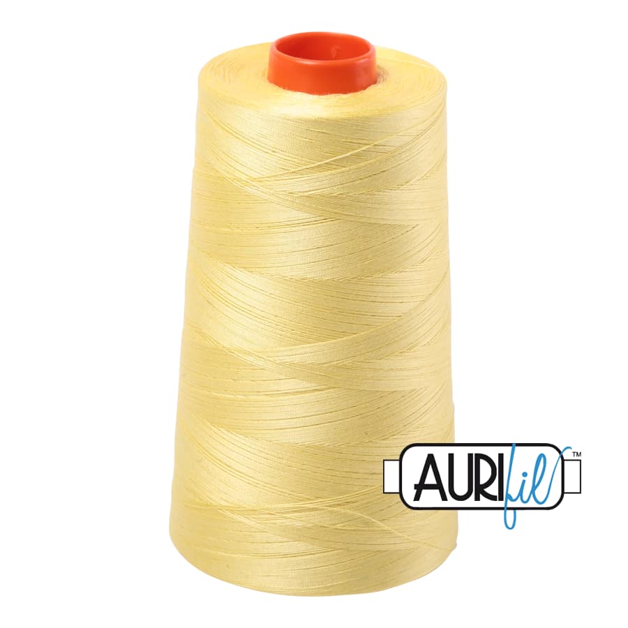 50wt Cotton Thread in 2115 Lemon by Aurifil - Image 2