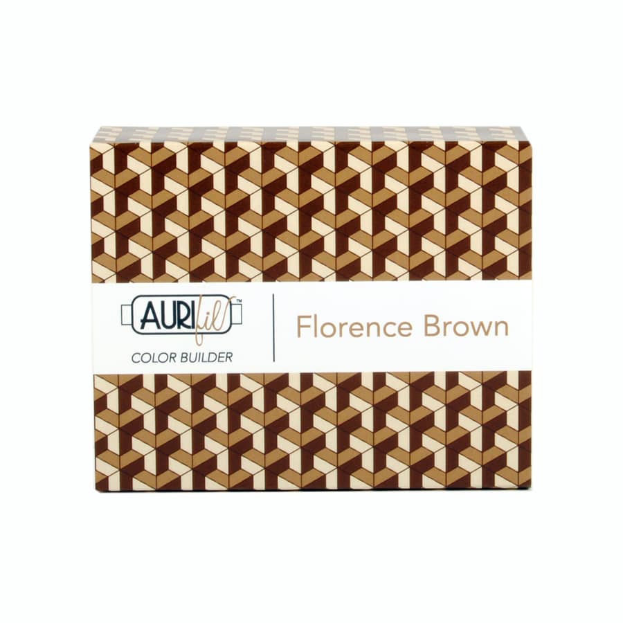 Color Builder 3 Piece Set, 50wt Cotton in Florence Brown by Aurifil - Image 3