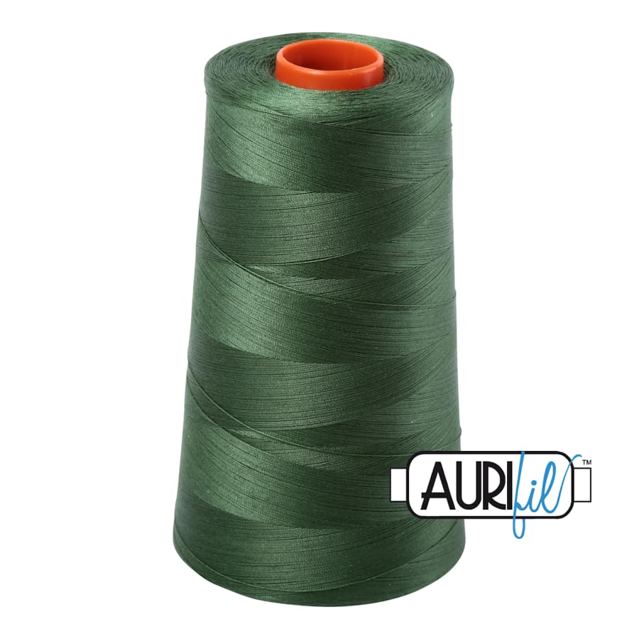 50wt Cotton Thread in 2890 Very Dark Grass Green by Aurifil - Image 2