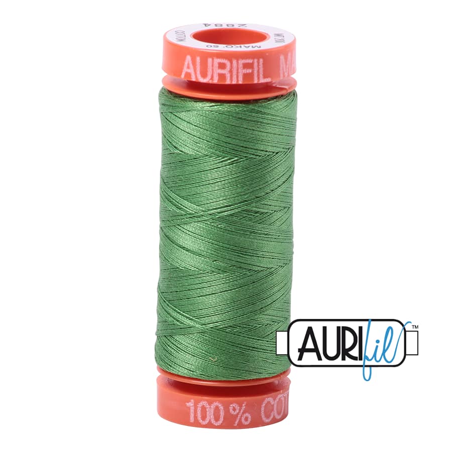 50wt Cotton Thread in 2884 Green Yellow by Aurifil - Image 3