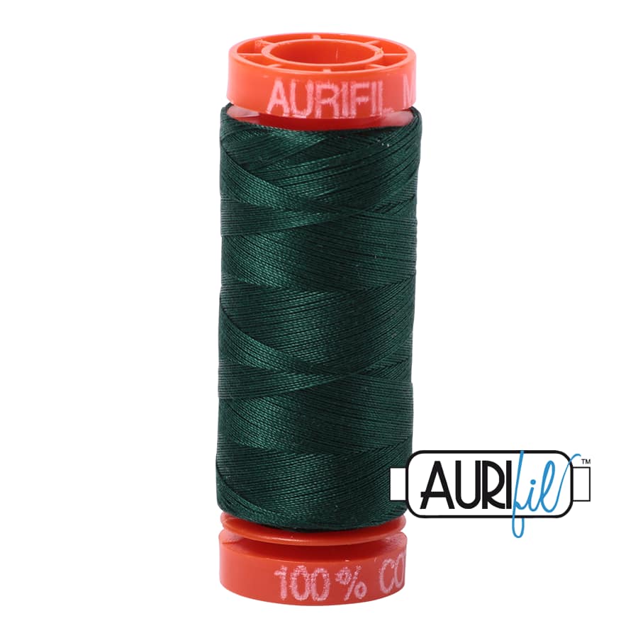 50wt Cotton Thread in 4026 Forest Green by Aurifil - Image 3