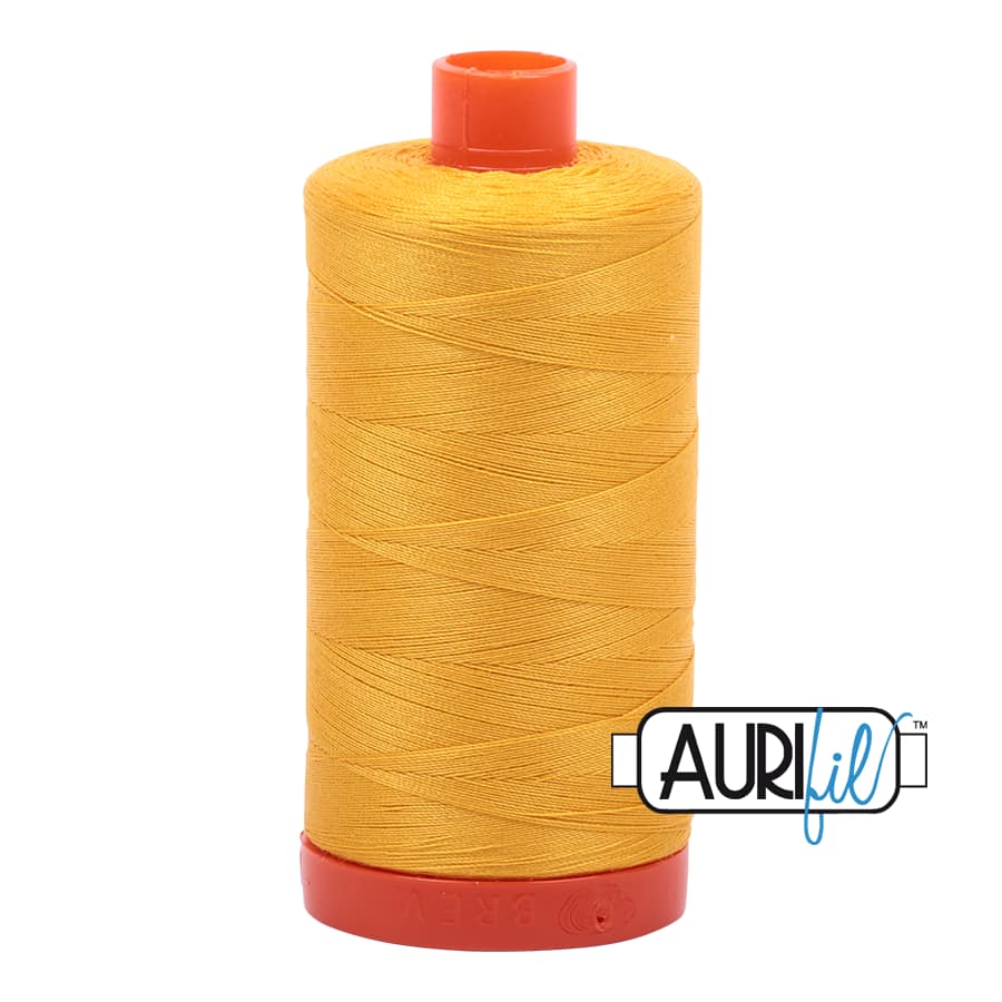 50wt Cotton Thread in 2135 Yellow by Aurifil