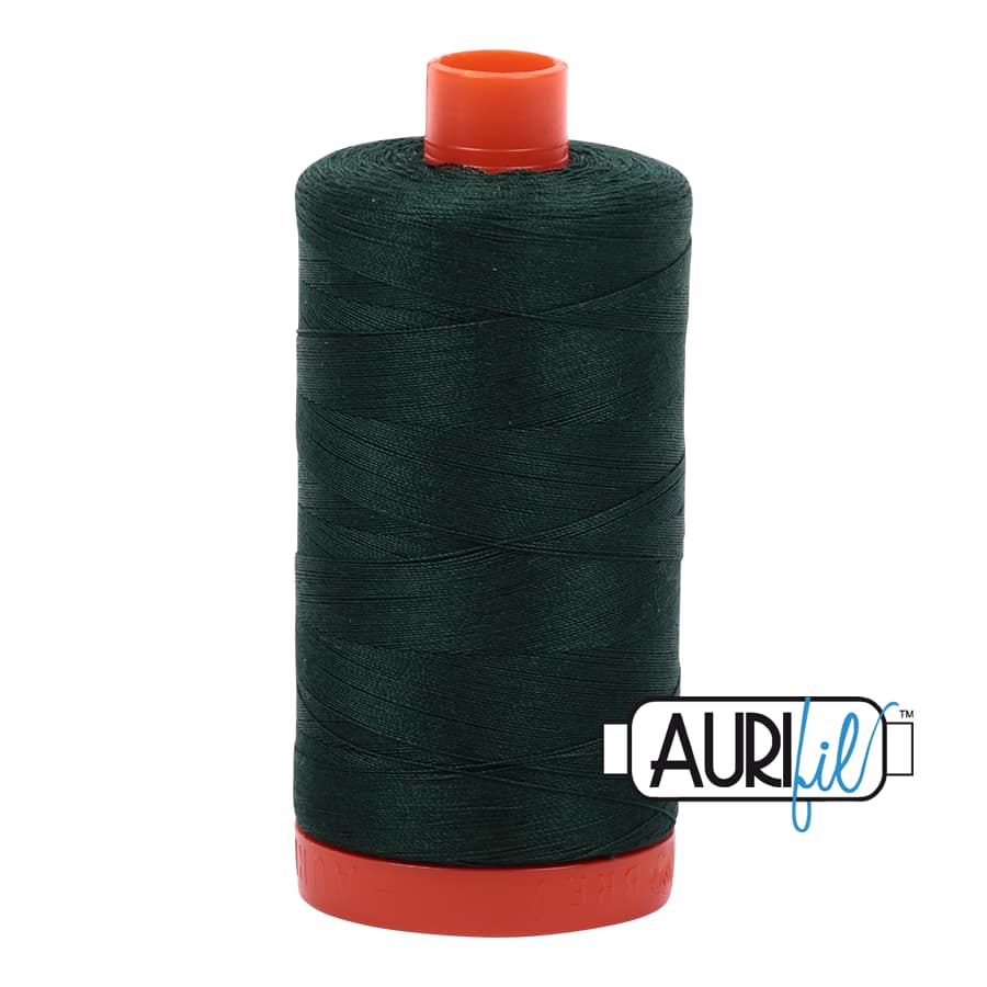 50wt Cotton Thread in 4026 Forest Green by Aurifil