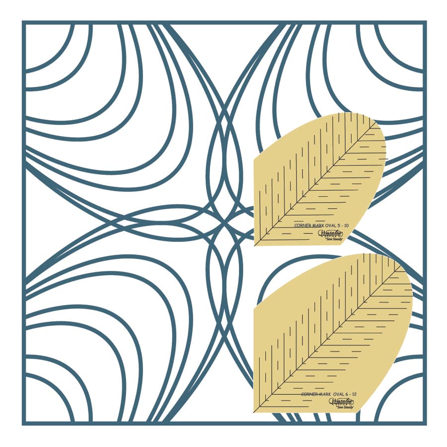 Quilting Template, Corner Mark Oval by Westalee Design