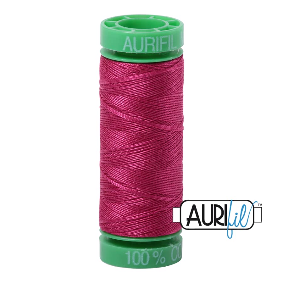 40wt Cotton Thread in 1100 Red Plum by Aurifil - Image 2