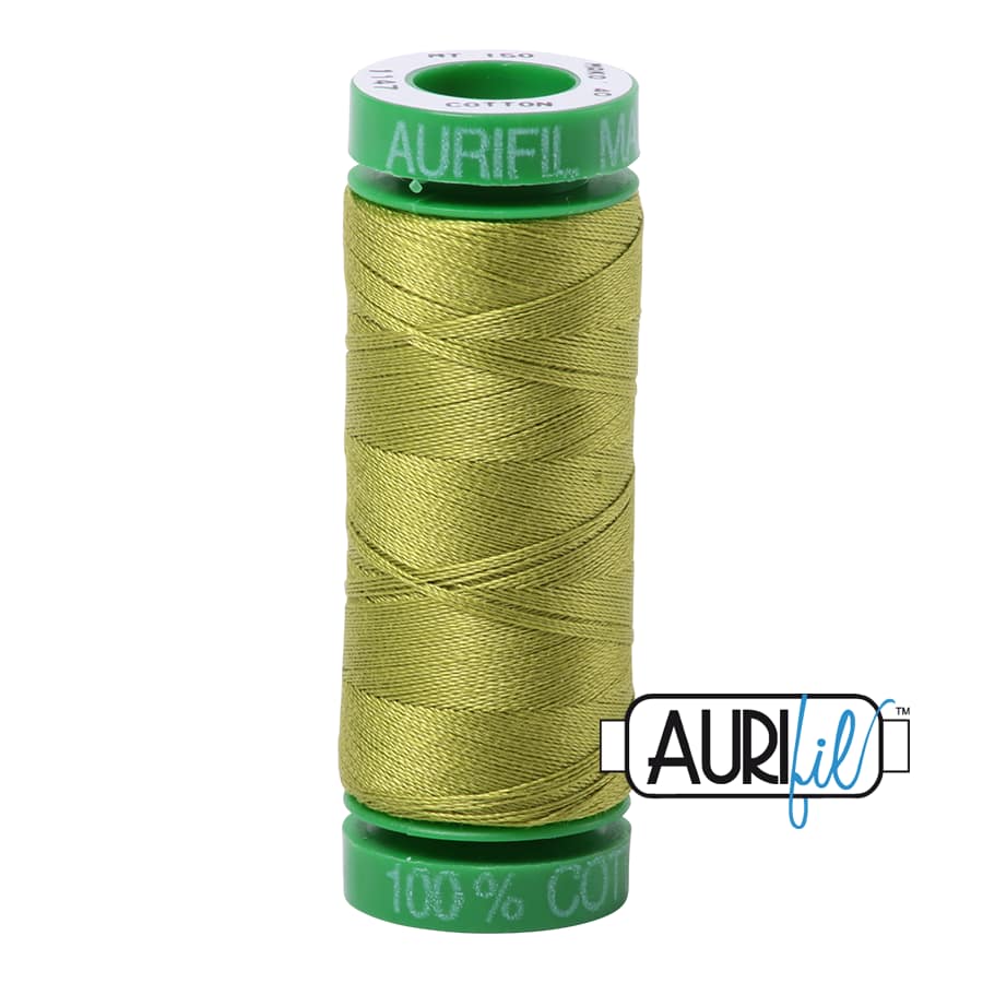 40wt Cotton Thread in 1147 Light Leaf Green by Aurifil - Image 2