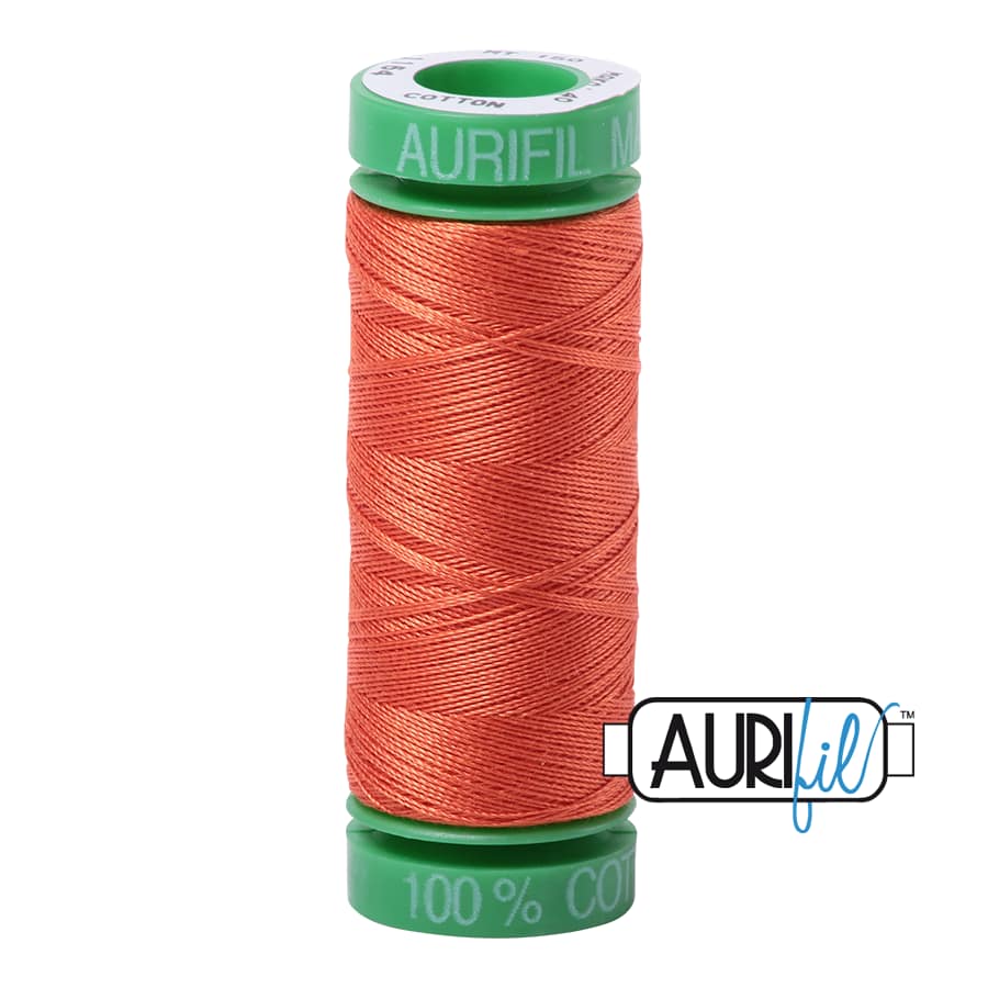 40wt Cotton Thread in 1154 Dusty Orange by Aurifil - Image 2