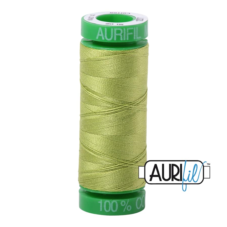 40wt Cotton Thread in 1231 Spring Green by Aurifil - Image 2