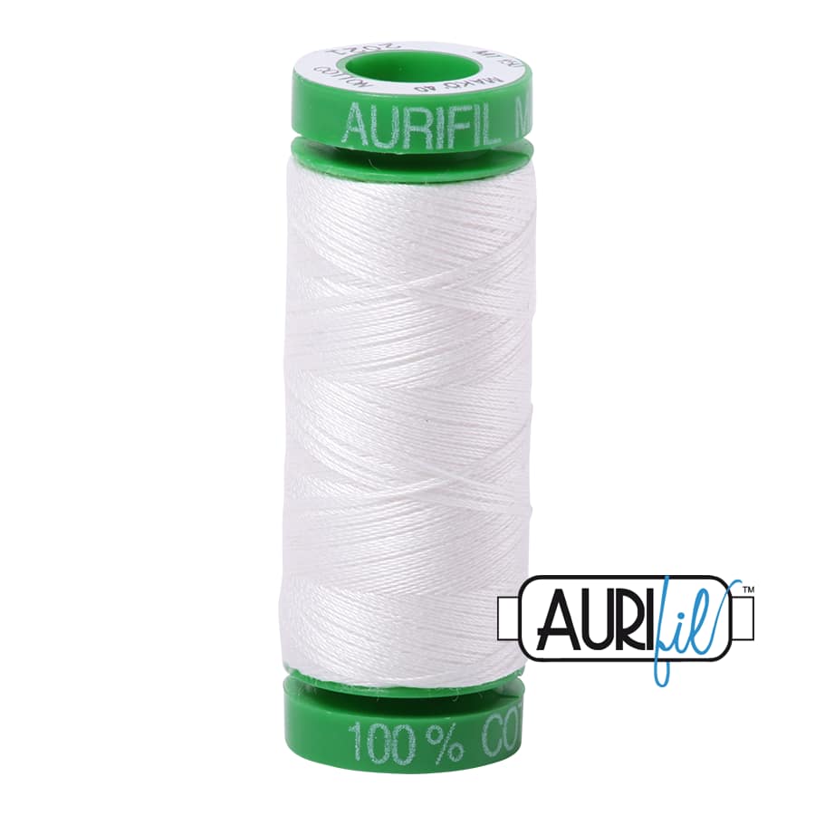 40wt Cotton Thread in 2021 Natural White by Aurifil - Image 2