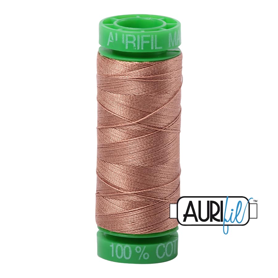 40wt Cotton Thread in 2340 Cafe' au Lait by Aurifil - Image 2
