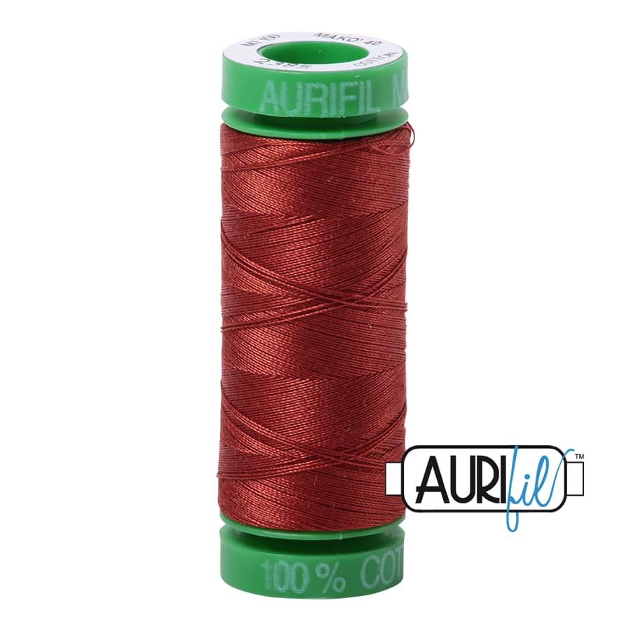 40wt Cotton Thread in 2385 Terracotta by Aurifil - Image 2