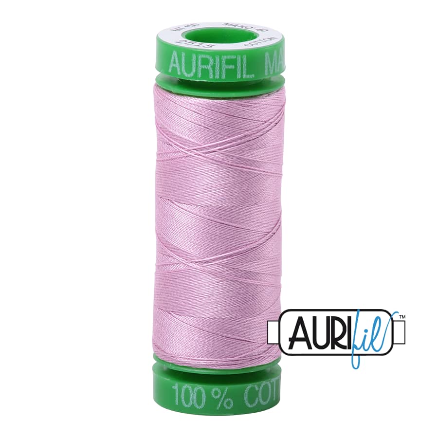 40wt Cotton Thread in 2515 Light Orchid by Aurifil - Image 2