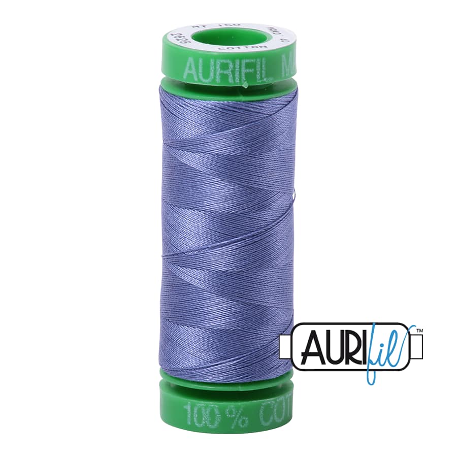 40wt Cotton Thread in 2525 Dusty Blue Violet by Aurifil - Image 2