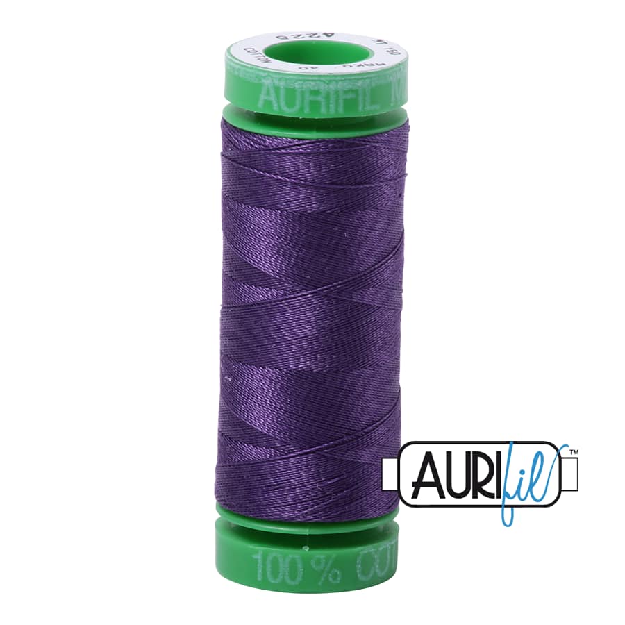 40wt Cotton Thread in 4225 Eggplant by Aurifil - Image 2