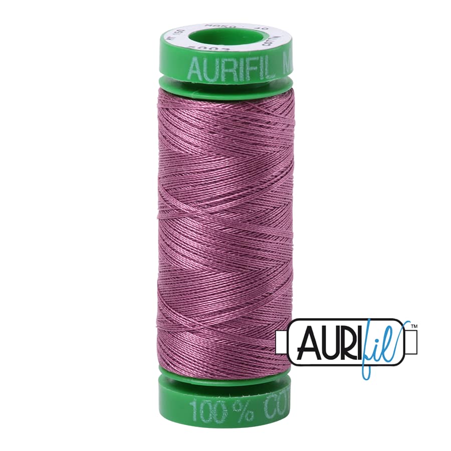 40wt Cotton Thread in 5003 Wine by Aurifil - Image 2