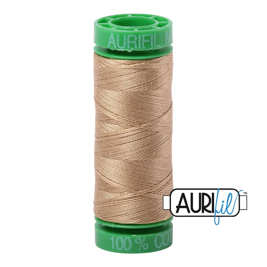 40wt Cotton Thread in 5010 Blond Beige by Aurifil - Image 2