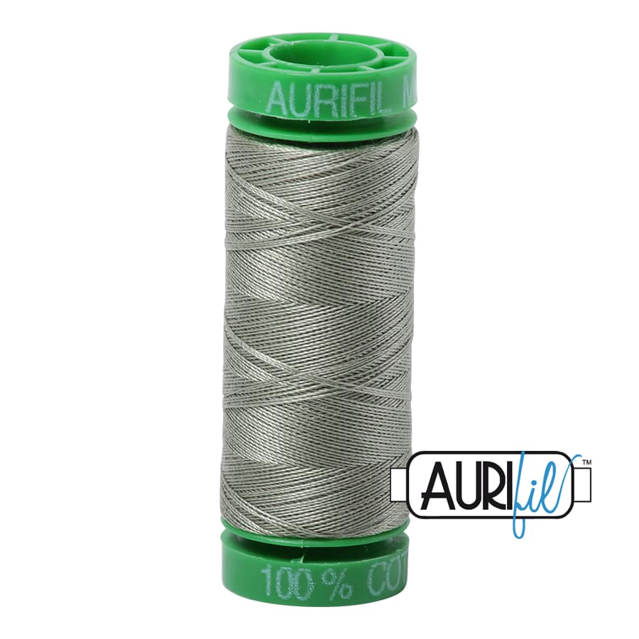 40wt Cotton Thread in 5019 Military Green by Aurifil - Image 2