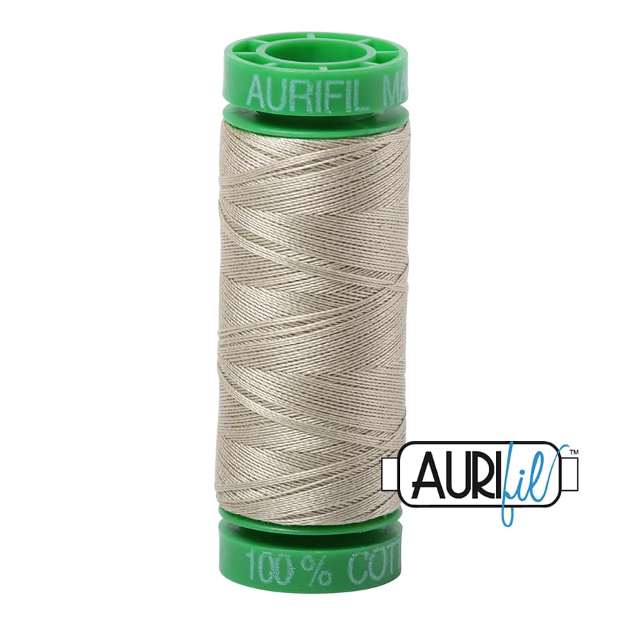 40wt Cotton Thread in 5020 Light Military Green by Aurifil - Image 2