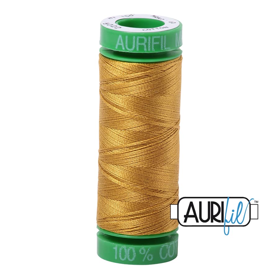 40wt Cotton Thread in 5022 Mustard by Aurifil - Image 2