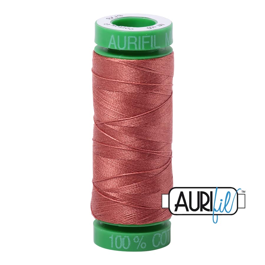 40wt Cotton Thread in 6728 Cinnabar by Aurifil - Image 2